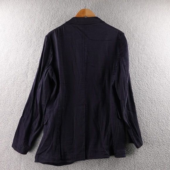 Vintage Emporio Armani Navy Light Weight Corduroy Blazer Mens 48 Made in Italy - Picture 3 of 12